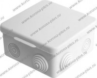 Коробка 105х105х50 мм IP54 распаячная пылевлагозащитная с мембранными вводами - Интернет магазин Korona-plus Екатеринбург