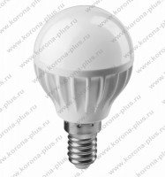Лампа светодиодная 5вт E14 теплый матовый шар 2700К G45 Ecola Light TF4W50ELC - Интернет магазин Korona-plus Екатеринбург
